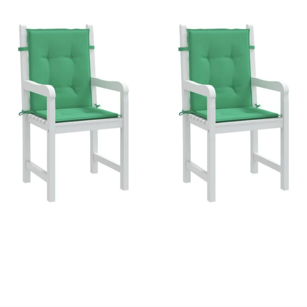 VidaXL Low Back Chair Cusion Set Of 2 Green